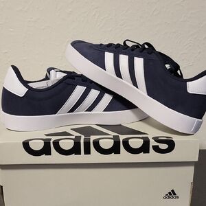 Adidas Dark Blue and White Casual Shoes